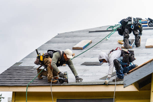 Professional Gutter Installation technician working in West End, NY